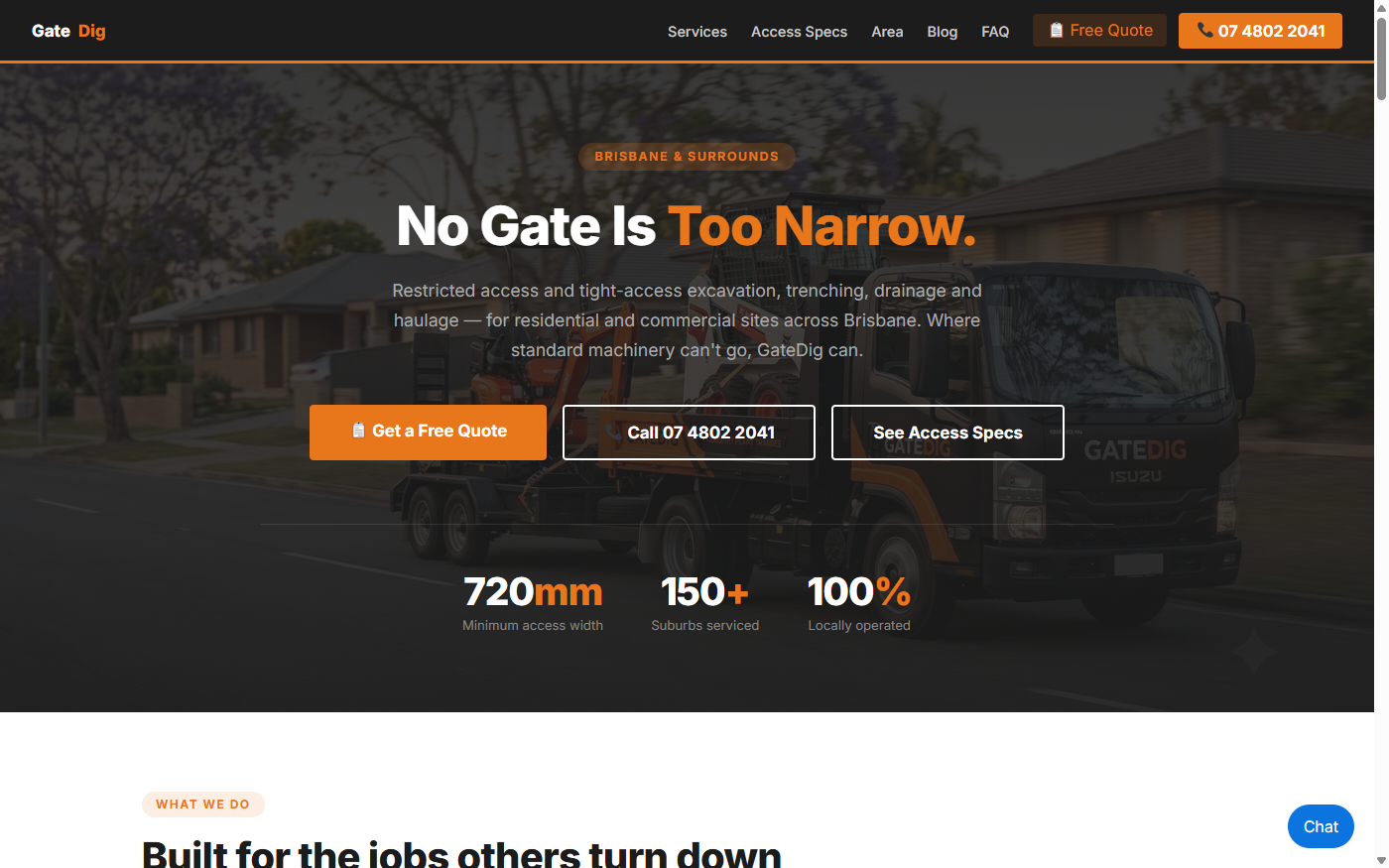 GateDig website built by DJR Web Design
